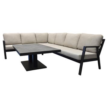 Barolo hoek dining loungeset 4 delig aluminium verstelbare, Ophalen of Verzenden, Nieuw, Aluminium