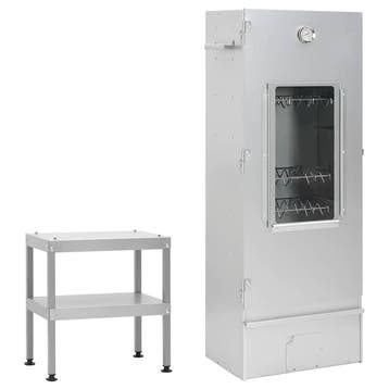 vidaXL BBQ-rookoven met tafel gegalvaniseerd staal, Verzenden, Nieuw