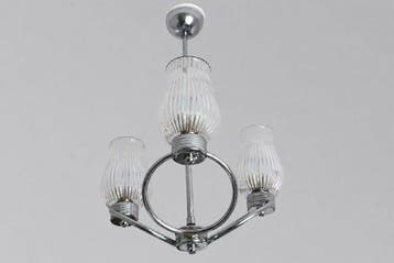 Plafondlamp - Metaal, Chroom, Glas
