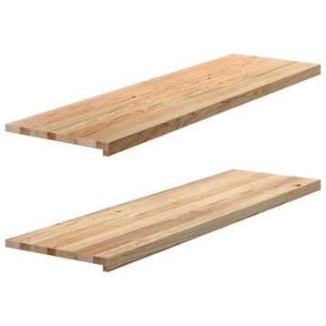 vidaXL Vensterbanken 2 st onbehandeld 140x40x2 cm massief, Doe-het-zelf en Verbouw, Kozijnen en Schuifpuien, Verzenden, Nieuw