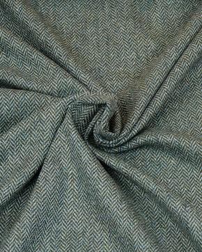 Wol Tweed Zig Zag Groen, Hobby en Vrije tijd, Stoffen en Lappen, Nieuw, Groen