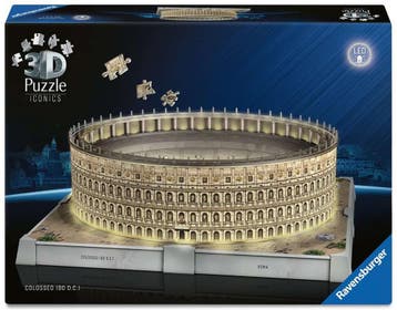 Iconics 3D Puzzel - Colosseum Rome with Light (291 stukjes), Verzenden, Nieuw