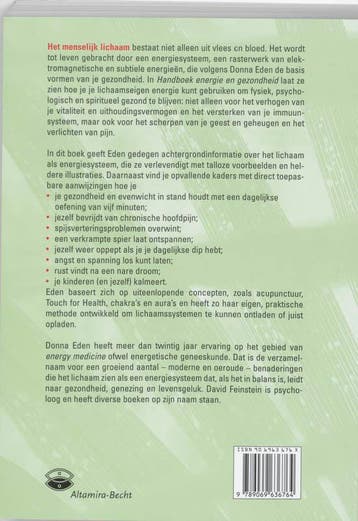 Handboek energie en gezondheid 9789069636764 D. Eden, Verzenden, Zo goed als nieuw, D. Eden