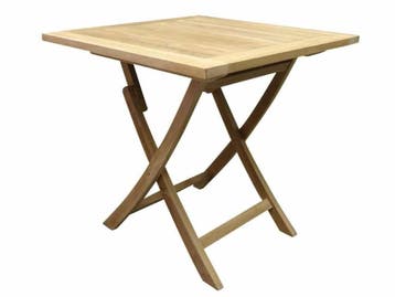 Klaptafel 80 cm vierkant teak, Ophalen of Verzenden, Nieuw, Teakhout