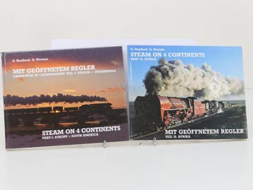 Set van 2 spoorwegenboeken Steam On 4 Continents-Part 1 E..., Ophalen of Verzenden, Nieuw