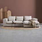 *WOONWINKEL* Hoekbank Met Divan Hoek Rechts Beige, Verzenden, Nieuw