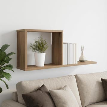 vidaXL Zwevende schappen Artisanaal eiken 80 x 15 x 30 cm, Verzenden, Nieuw
