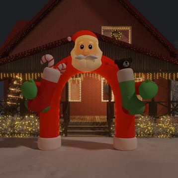 vidaXL Kerstboog opblaasbaar met LEDs 320 cm, Diversen, Kerst, Verzenden, Nieuw