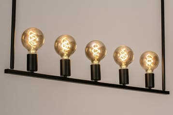 Rietveld Hanglampen - Zwart - Metaal, Verzenden, Nieuw