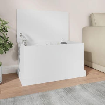 vidaXL Opbergbox Wit 70x40x38 cm Bewerkt Hout, Verzenden, Nieuw