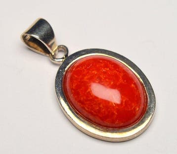 Koraal - 925 Zilver - Fijn Indonesisch Rode Koraal - 6,79 g
