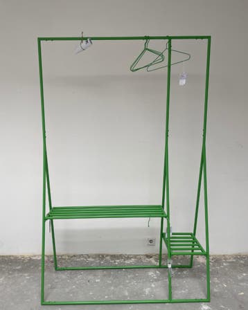 HKLIVING Kledingrek Met Hanger/haakset Groen - Kapstok, Ophalen of Verzenden, Zo goed als nieuw, Metaal, 150 tot 200 cm
