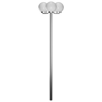 vidaXL Tuinlantaarn met 3 peertjes 220 cm, Verzenden, Nieuw, Rvs, Staande lamp