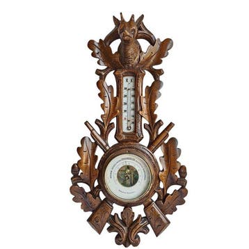 Holosteric-Barometer - Hout, Glas - Hert en Jachtgeweren