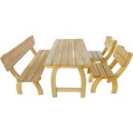 vidaXL 4-delige Tuinset geïmpregneerd grenenhout, Tuin en Terras, Tuinsets en Loungesets, Verzenden, Nieuw, 4 zitplaatsen, Tuinset