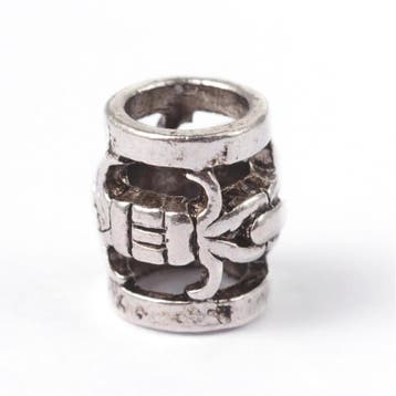 3 x Tibetaans zilveren European Jewelry bedel 7 x 8mm Gat..., Ophalen of Verzenden, Nieuw, Kraal