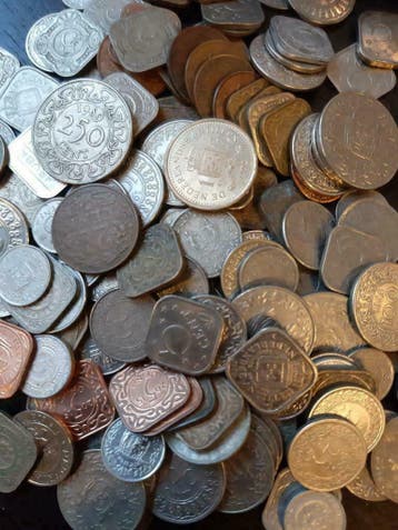 kilo munten per soort  Kilo wereld - Nederland, Ophalen of Verzenden, Overige landen, Losse munt, Zilver