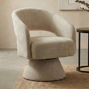 *WOONWINKEL* Draaifauteuil Woonkamer Beige, Huis en Inrichting, Fauteuils, Verzenden, Nieuw, Stof