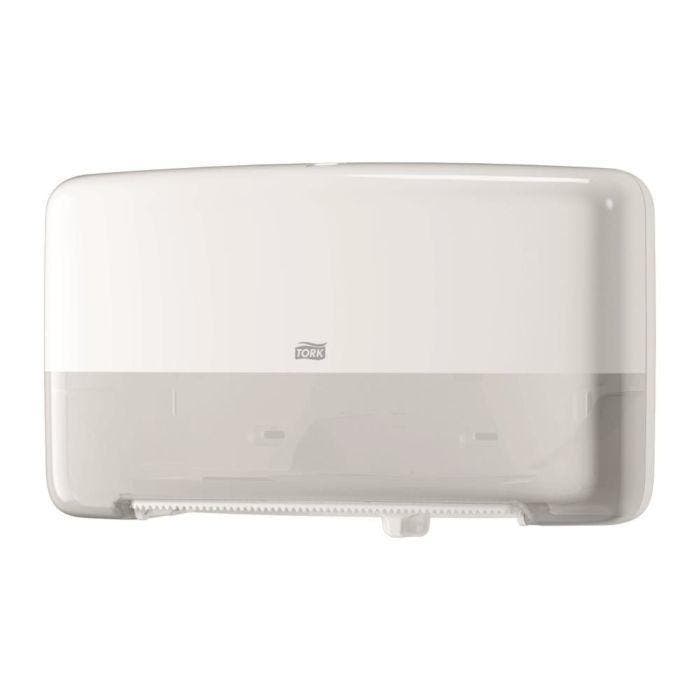 Tork Elevation mini duo jumbo dispenser wit, Huis en Inrichting, Schoonmaakartikelen, Verzenden