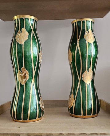 Harrach - Vaas (2) - Glas, Antiek en Kunst, Antiek | Glas en Kristal