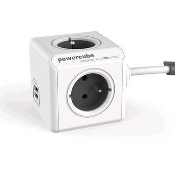 Allocacoc PowerCube Extended USB Grijs 3 Meter (FR), Ophalen of Verzenden, Nieuw