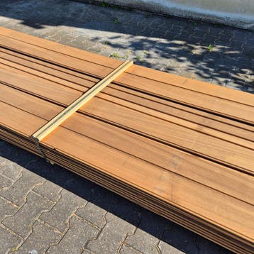 Partij Thermo Ayous Planken dubbel rhombus 2740x140-130x21mm, Ophalen of Verzenden, Nieuw