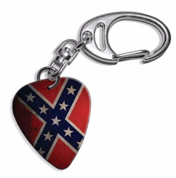 Plectrum ketting of sleutelhanger van Confederate rebel vlag, Verzamelen, Ophalen of Verzenden, Nieuw
