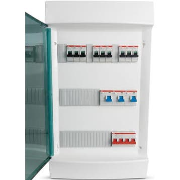 ABB groepenkast IP41 9 groepen, 3 aardlekschakelaars 2-P, 1, Ophalen of Verzenden, Nieuw