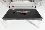 Elegante salontafel MODERN BAROK 100cm zilver met zwart, Ophalen of Verzenden, Nieuw