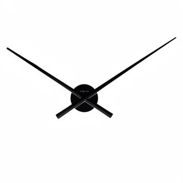 NeXtime Hands wandklok 70cm zwart | Retourdeal 50% korting, Verzenden, Nieuw
