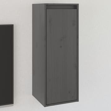 vidaXL Wandkast 30x30x80 cm massief grenenhout grijs, Verzenden, Nieuw
