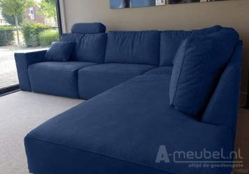 Loungebank Marle - hoekbanken - Blauw, Nieuw, Stof