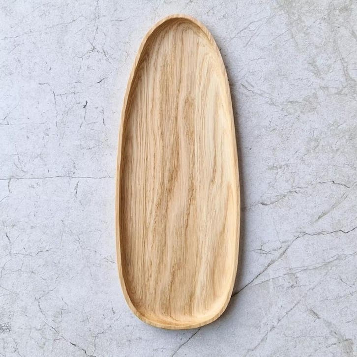 HOCHO Eiken Houten Dienblad – 350x140x15 mm – Hardwax Be, Huis en Inrichting, Keuken | Keukenbenodigdheden, Nieuw, Ophalen of Verzenden