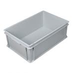 Stapelbak kunststof 600x400x220 mm 40 liter grijs, Ophalen of Verzenden