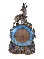 Zwarte Woud pendule - Antiek Hout, Messing - 1950-1960