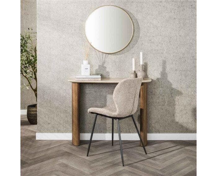 Kaptafel curvo Romano - Ceramic Travertine, Huis en Inrichting, Tafels | Eettafels, Nieuw, Ophalen of Verzenden