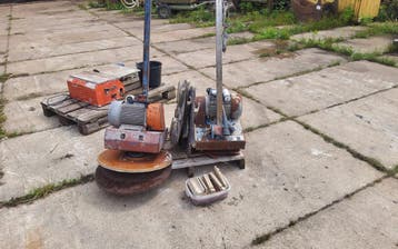 Natuursteenbewerking, vloerschuurmachines, diamantzagen, Ophalen, Gebruikt