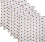 MamaLoes Beertjes 70 x 70 cm 6 Stuks Hydrofiel Multidoek, Verzenden, Nieuw