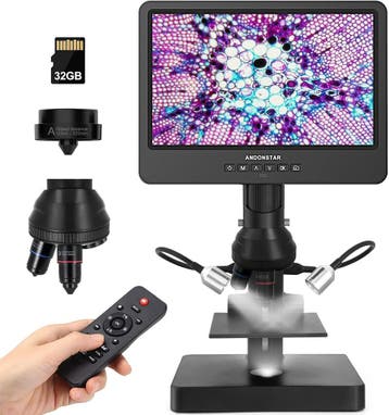 Andonstar AD249S-P Microscoop | Tweedekansje | OP=OP, Ophalen of Verzenden, Zo goed als nieuw, 1000x of meer, Biologische microscoop