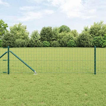 vidaXL Euro-hek met grondpennen 10 x 0,4 m PVC-Coated Staal, Verzenden, Nieuw, IJzer