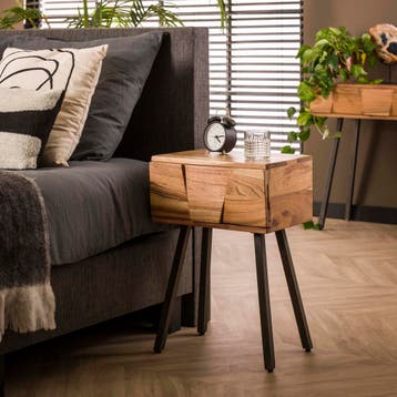 Nachtkastje John modern met 1 lade, Huis en Inrichting, Slaapkamer | Nachtkastjes, Minder dan 45 cm, Verzenden, Nieuw, 55 tot 70 cm