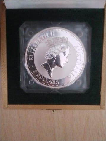 Australië. 2 Dollars 1993 Elizabeth II - 2oz 0.999 Silver