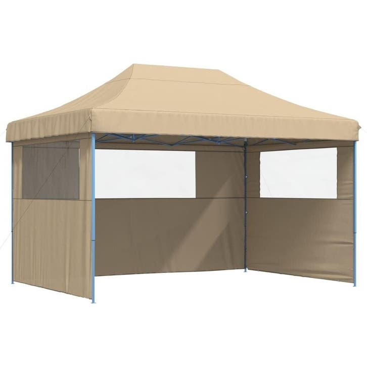 Opvouwbare Feesttent Beige | 35% Korting | Snel Weg, Tuin en Terras, Partytenten, Minder dan 4 meter, Minder dan 5 meter, Opvouwbaar