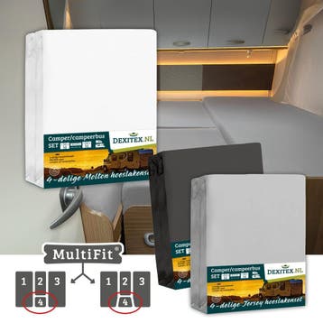 Textielpakket  4 delig met midden matras -2 hoeslakenset(4, Eenpersoons, Verzenden, Nieuw, Wit