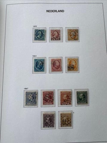 Nederland 1852 - Mooie verzameling gestempeld vanaf 1852 in, Postzegels en Munten, Postzegels | Nederland, Gestempeld