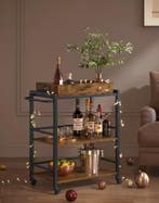 Industriële Serveerwagen met Dienblad en 3 Lagen, Verzenden, Nieuw