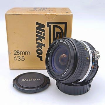 Nikon Nikkor 28mm 1:3.5 Ai-s CLA´d 2026 Cameralens, Nieuw