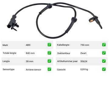 ABS-sensor Vooras rechts Mitsubishi Colt 1.5 CZT (2005-2012), Verzenden, Nieuw, Mitsubishi