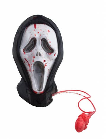 Scream masker met stromend bloed, Ophalen of Verzenden, Nieuw