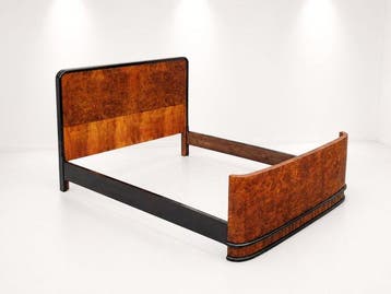 Osvaldo Borsani - Bed - Wortelnotenhout, Ebbenhout,